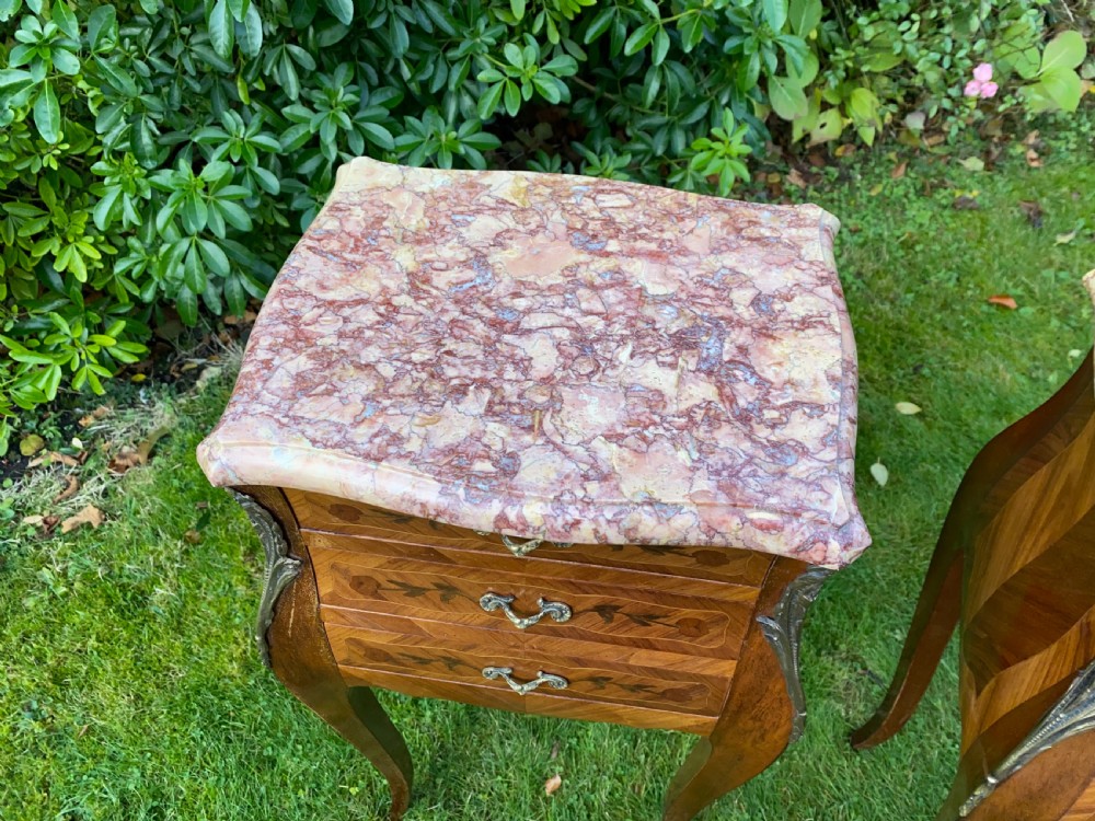 Pair of marquetry bedside tables  View IV