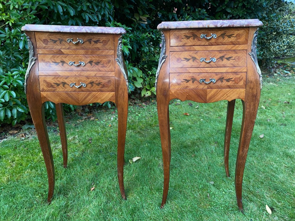 Pair of marquetry bedside tables  View VI