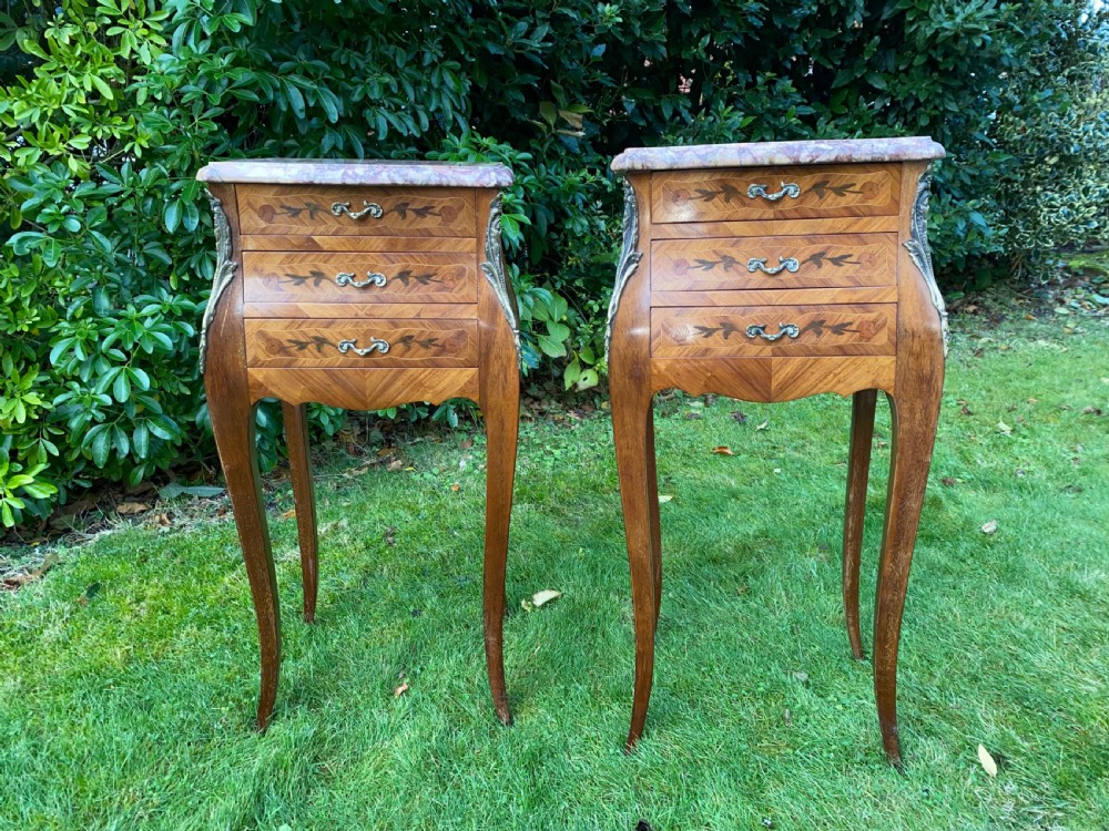 Pair of marquetry bedside tables  View VII