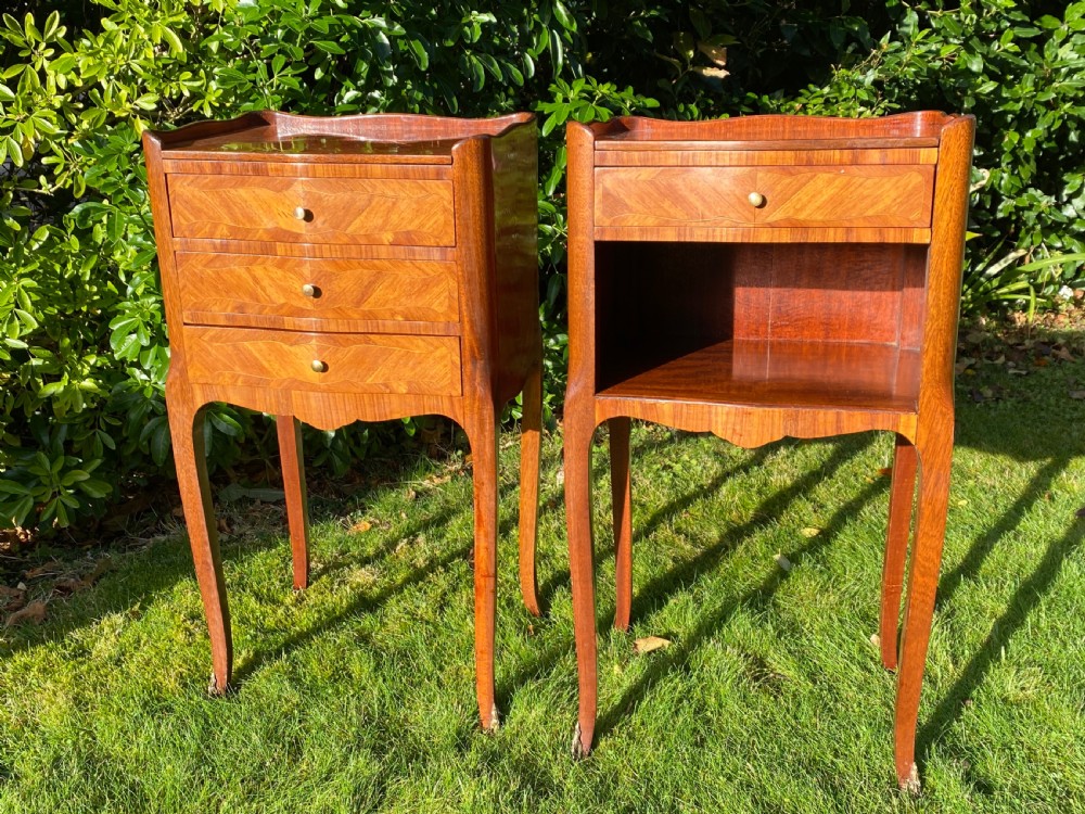 Pair of inlaid bedside tables  View III