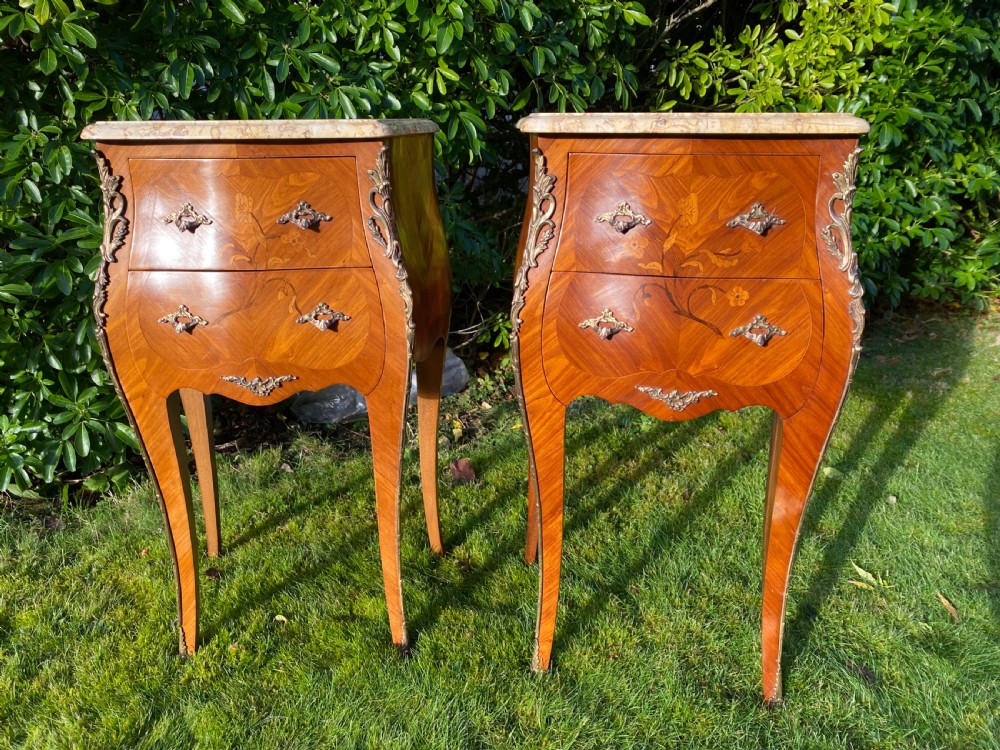 Pair of French bedside tables 