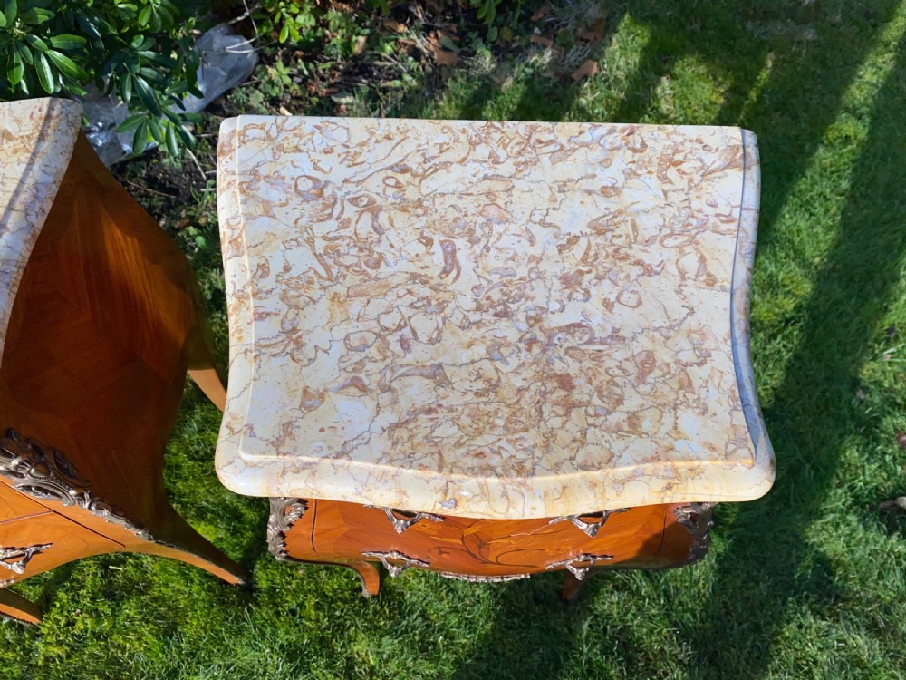 Pair of French bedside tables  View V