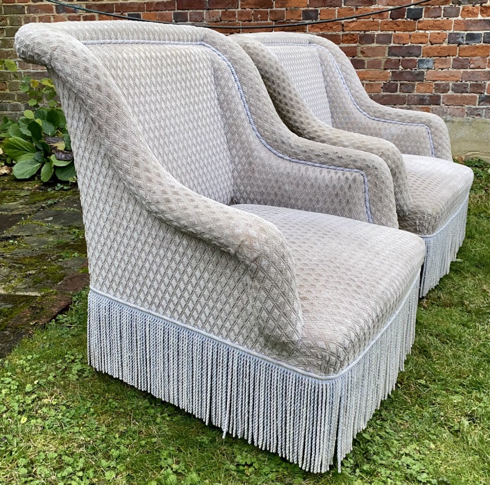 Pair of scroll back armchairs  View II