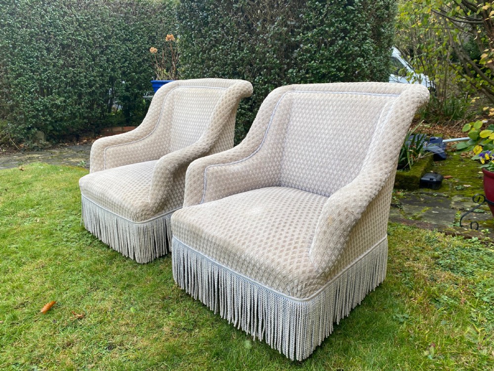 Pair of scroll back armchairs  View IV