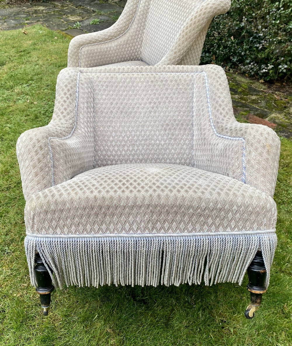 Pair of scroll back armchairs  View VII
