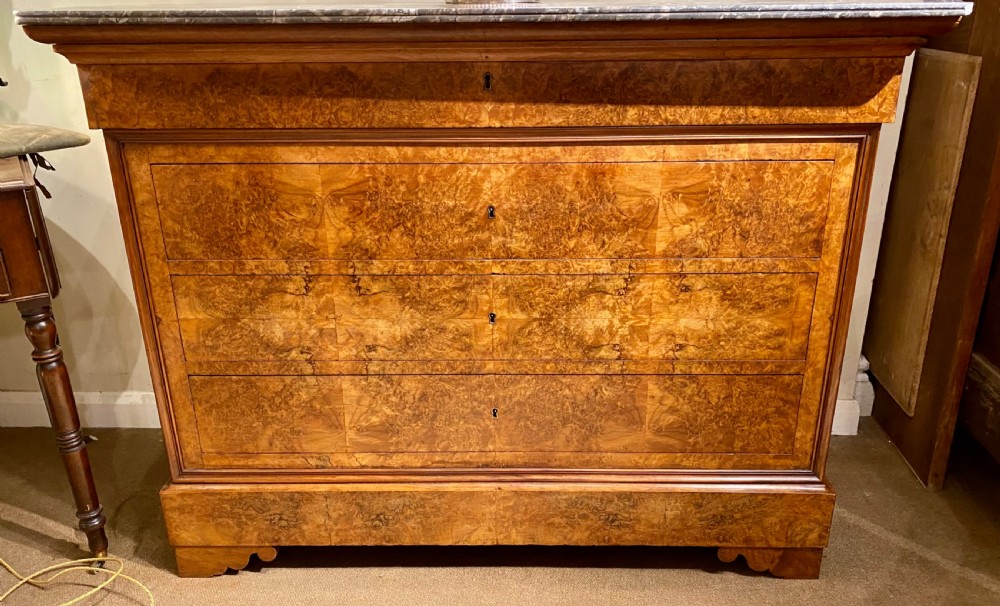 Burr walnut Louis Philippe commode 