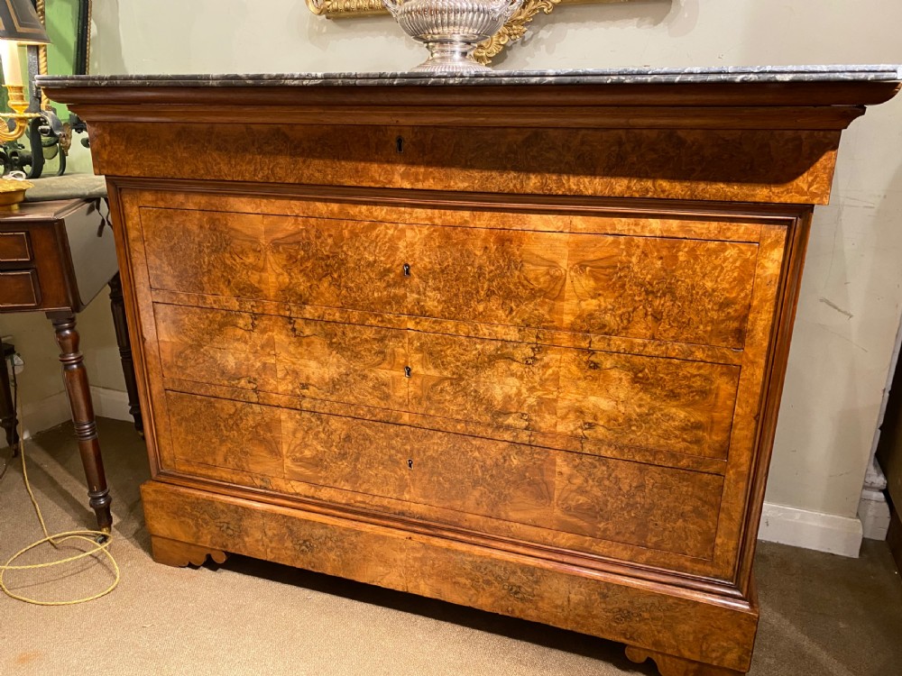 Burr walnut Louis Philippe commode  View III