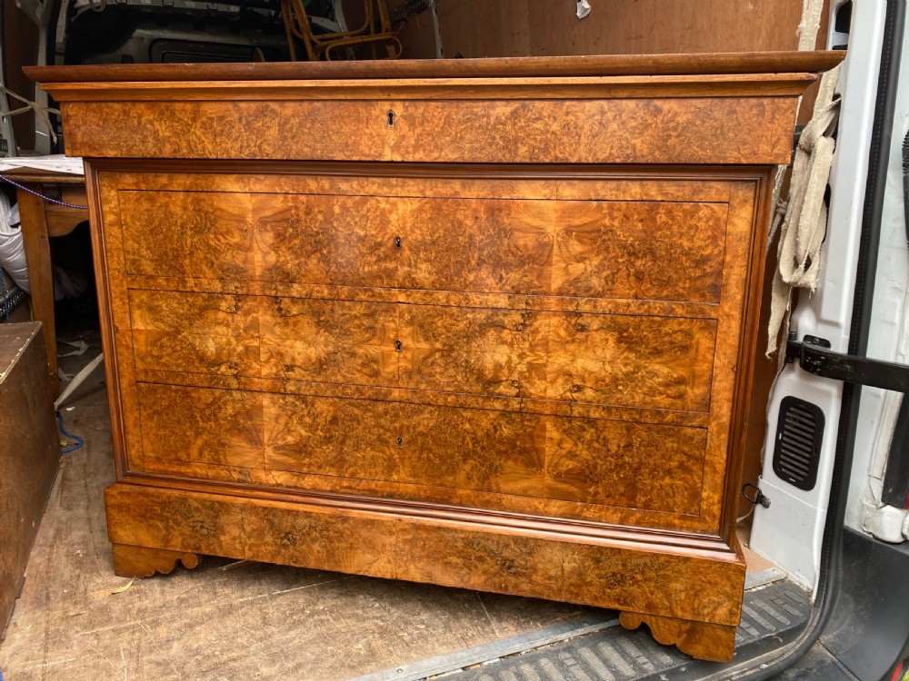 Burr walnut Louis Philippe commode  View IV