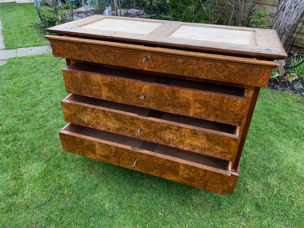 Burr walnut Louis Philippe commode  View VI
