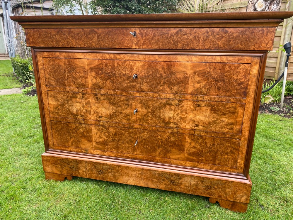 Burr walnut Louis Philippe commode  View X