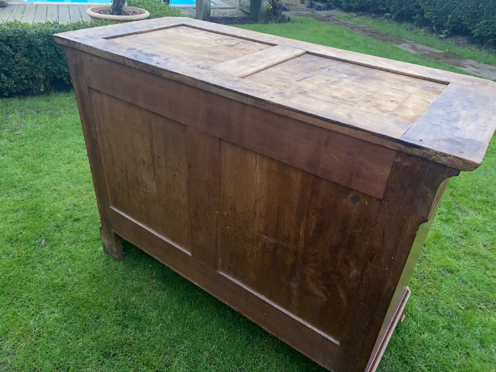 Louis Philippe figured walnut commode  View V