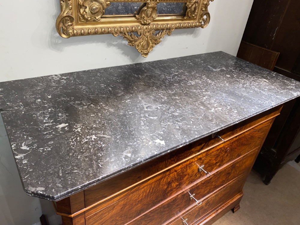 Louis Philippe figured walnut commode  View VIII