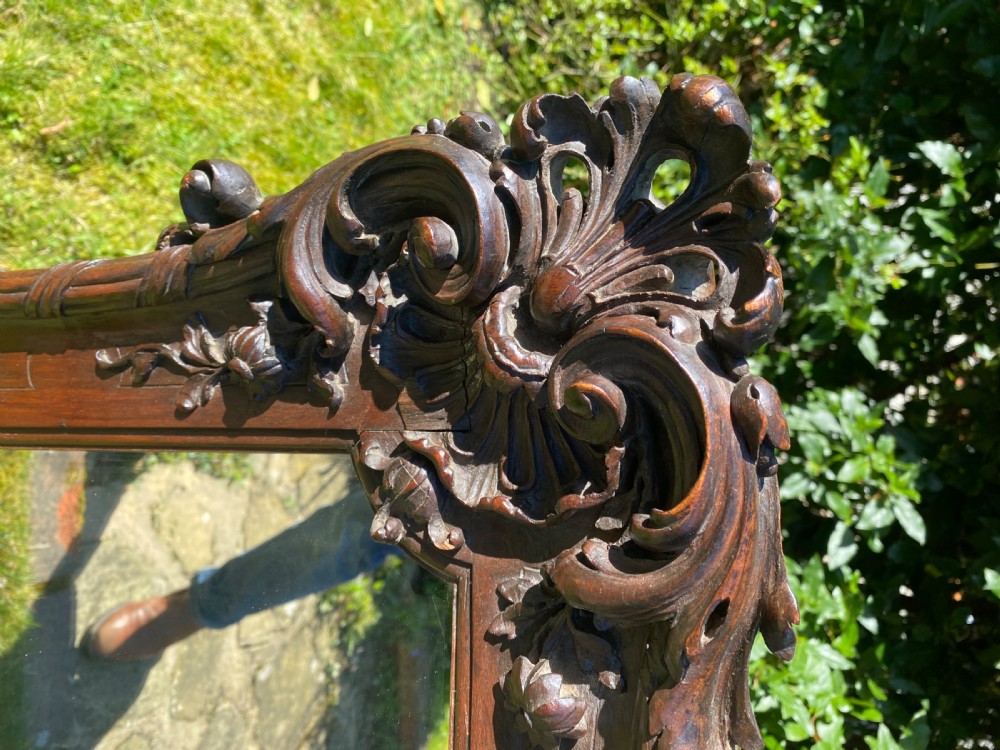 Carved walnut landscape mirror  View VIII