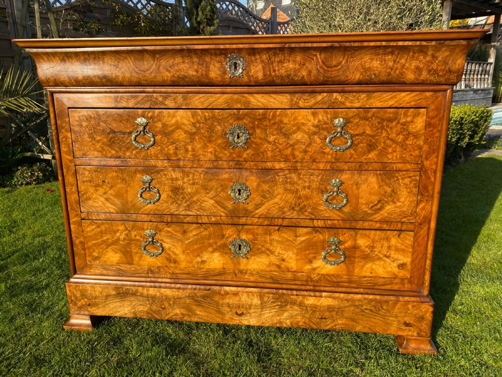 French burr walnut commode 
