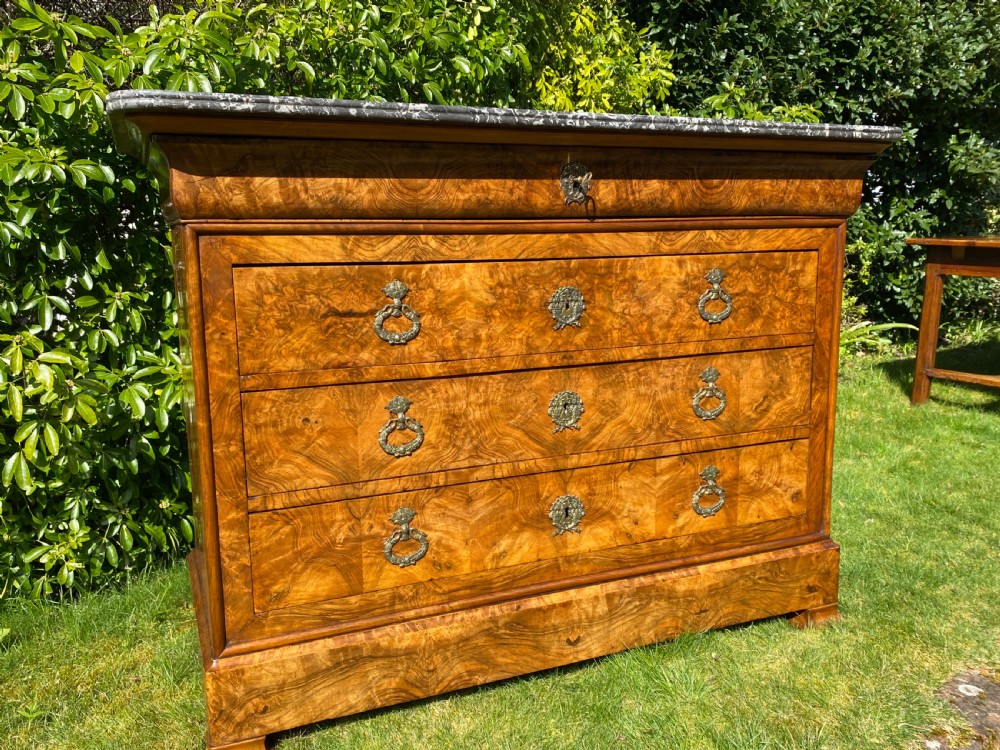 French burr walnut commode  View III