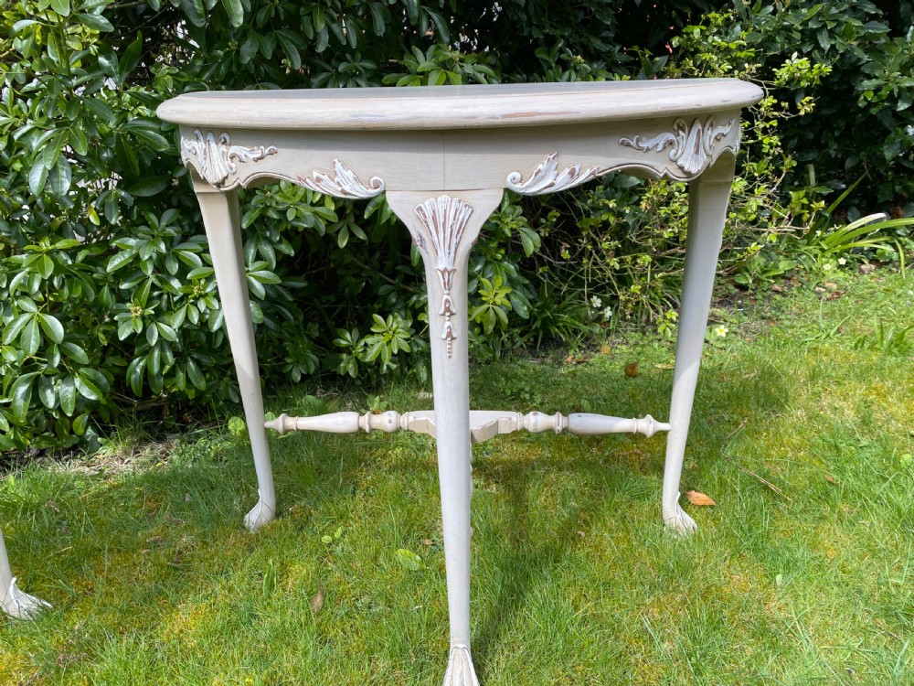 Pair of painted console tables  View II