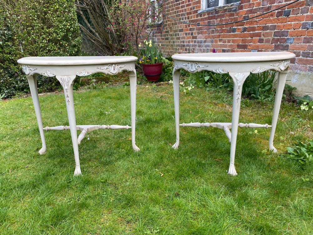 Pair of painted console tables  View V