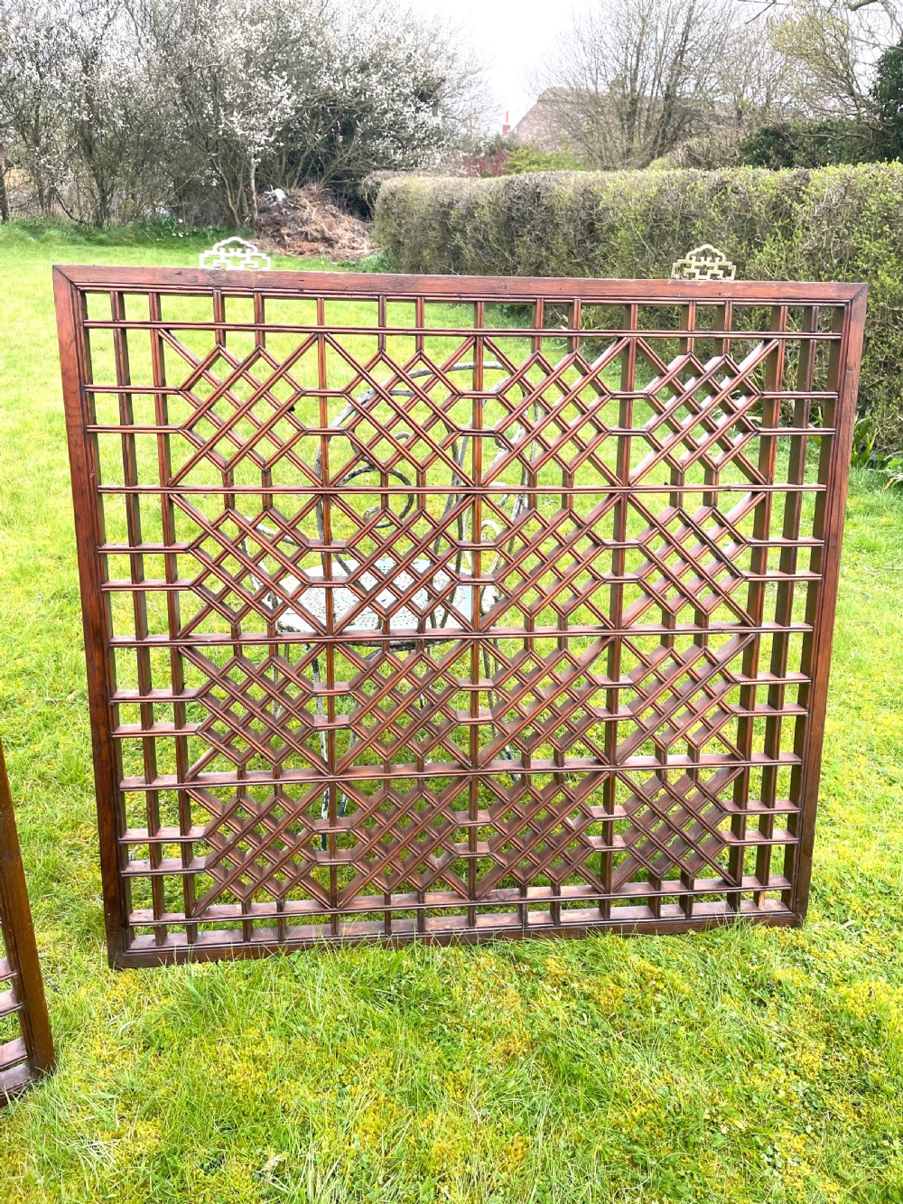 A Pair of Chinese Window Screens View III