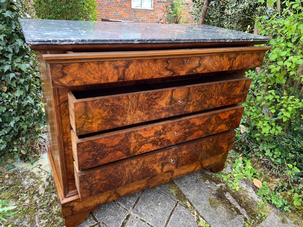 Burr walnut Louis Philippe commode  View IV