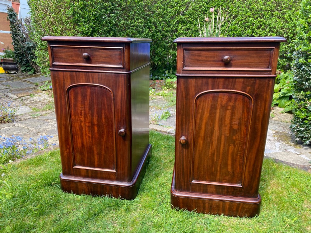 Pair of mahogany bedside cupboards  View III