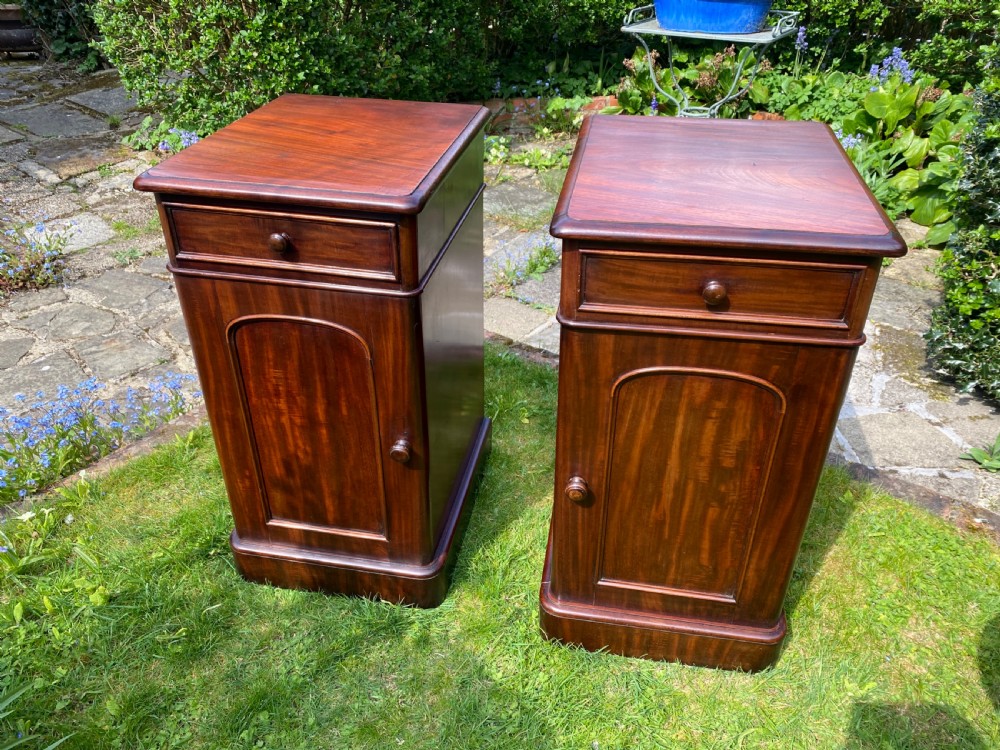 Pair of mahogany bedside cupboards  View VI