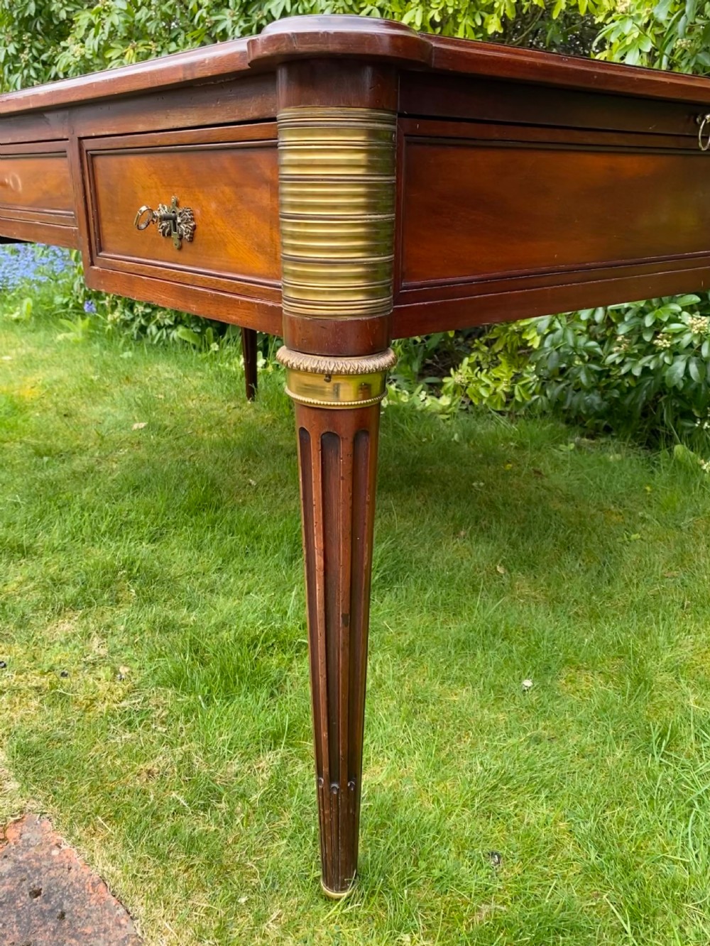 Large mahogany writing table  View III
