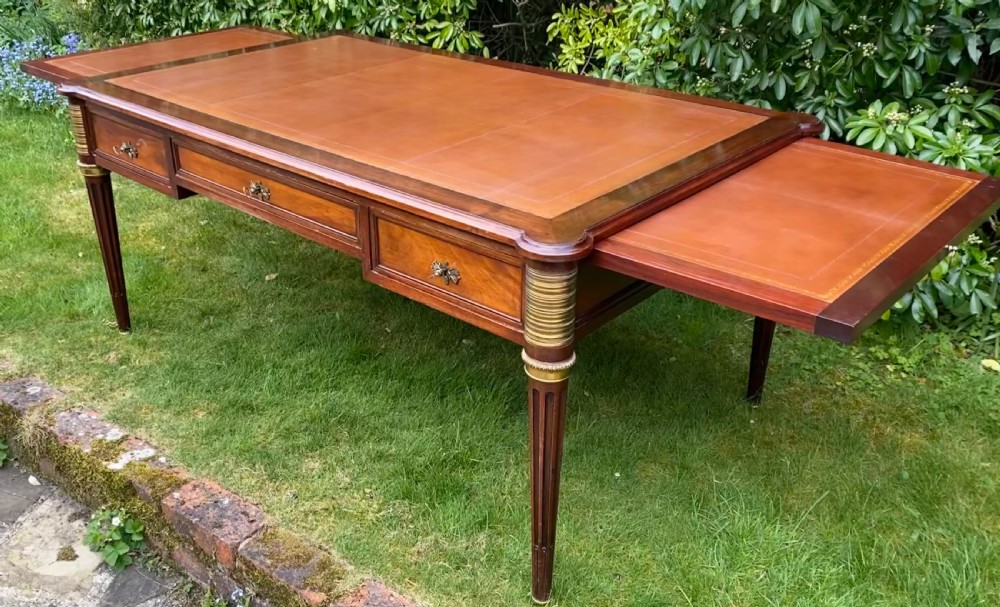 Large mahogany writing table  View V