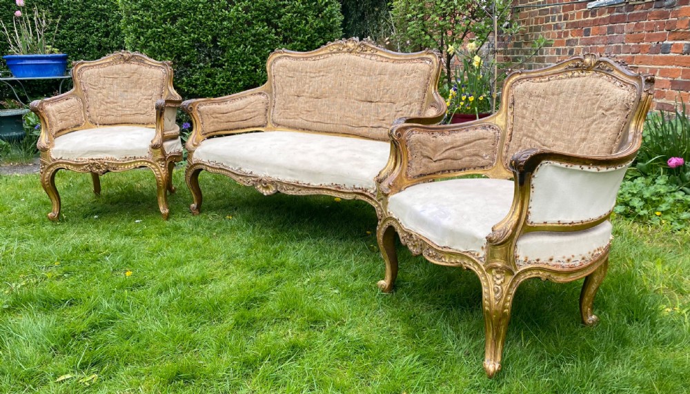 English gilt rococo suite  View VII