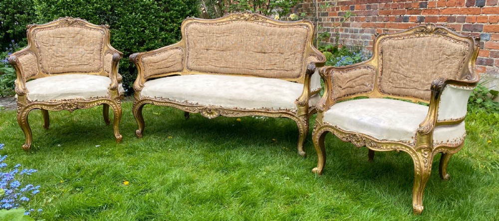 English gilt rococo suite  View VIII