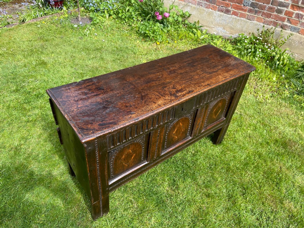 17th Century Oak Coffer  View II