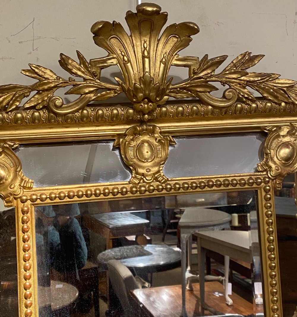 French 19th Century gilt margin mirror  View III