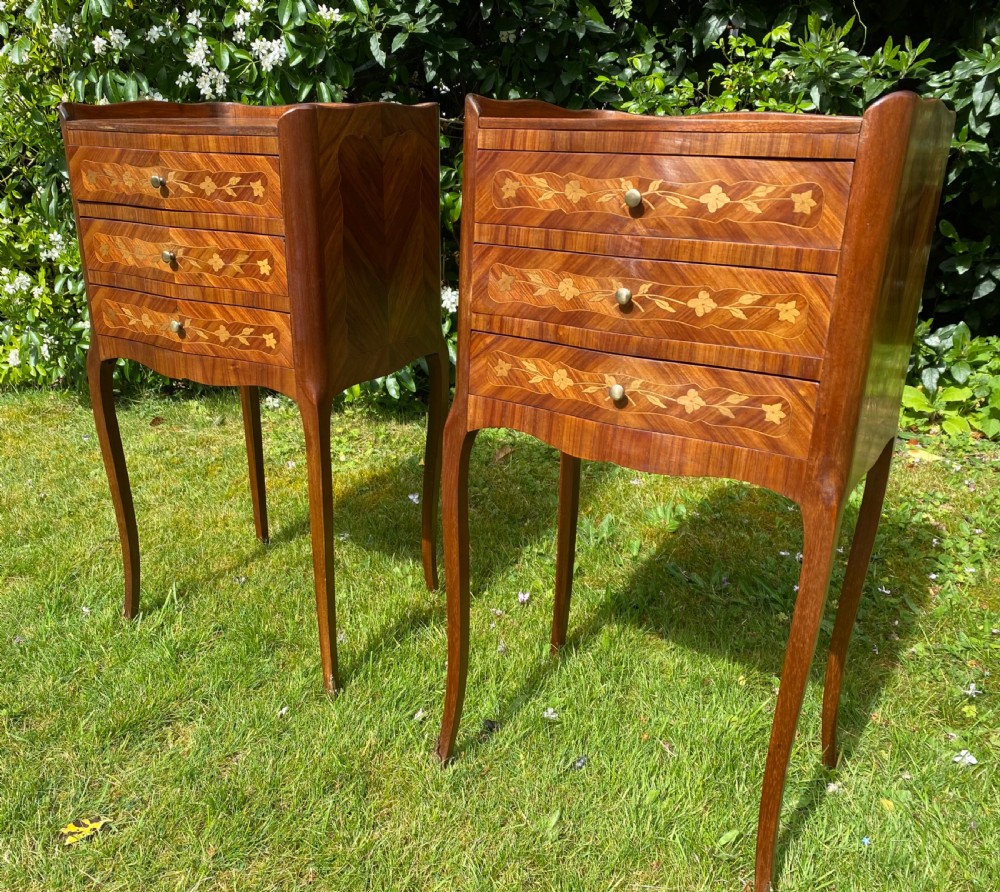 Pair of marquetry bedside tables  View VI