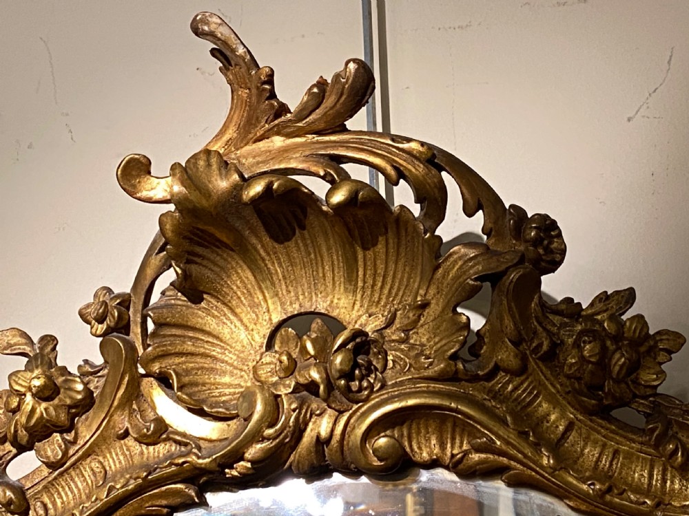French gilt rococo mirror  View II