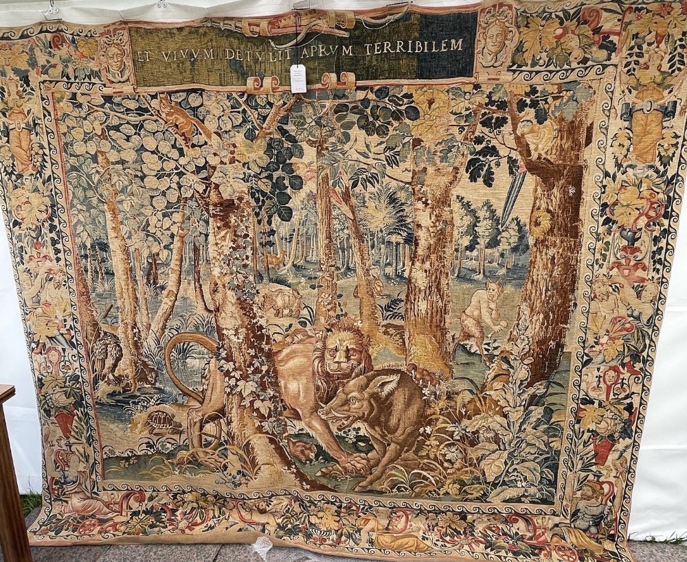 Tapestry depicting The Erymanthian Boar
