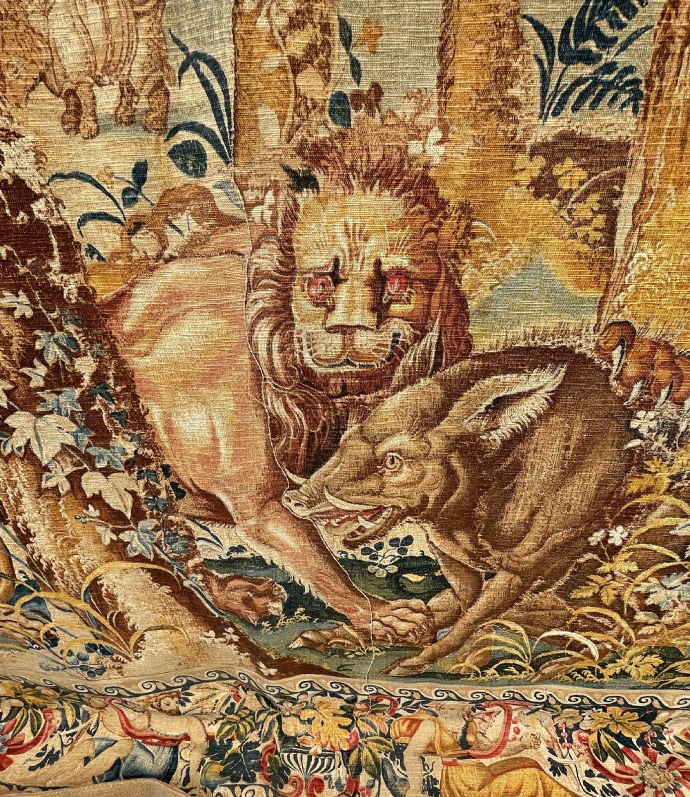 Tapestry depicting The Erymanthian Boar View II