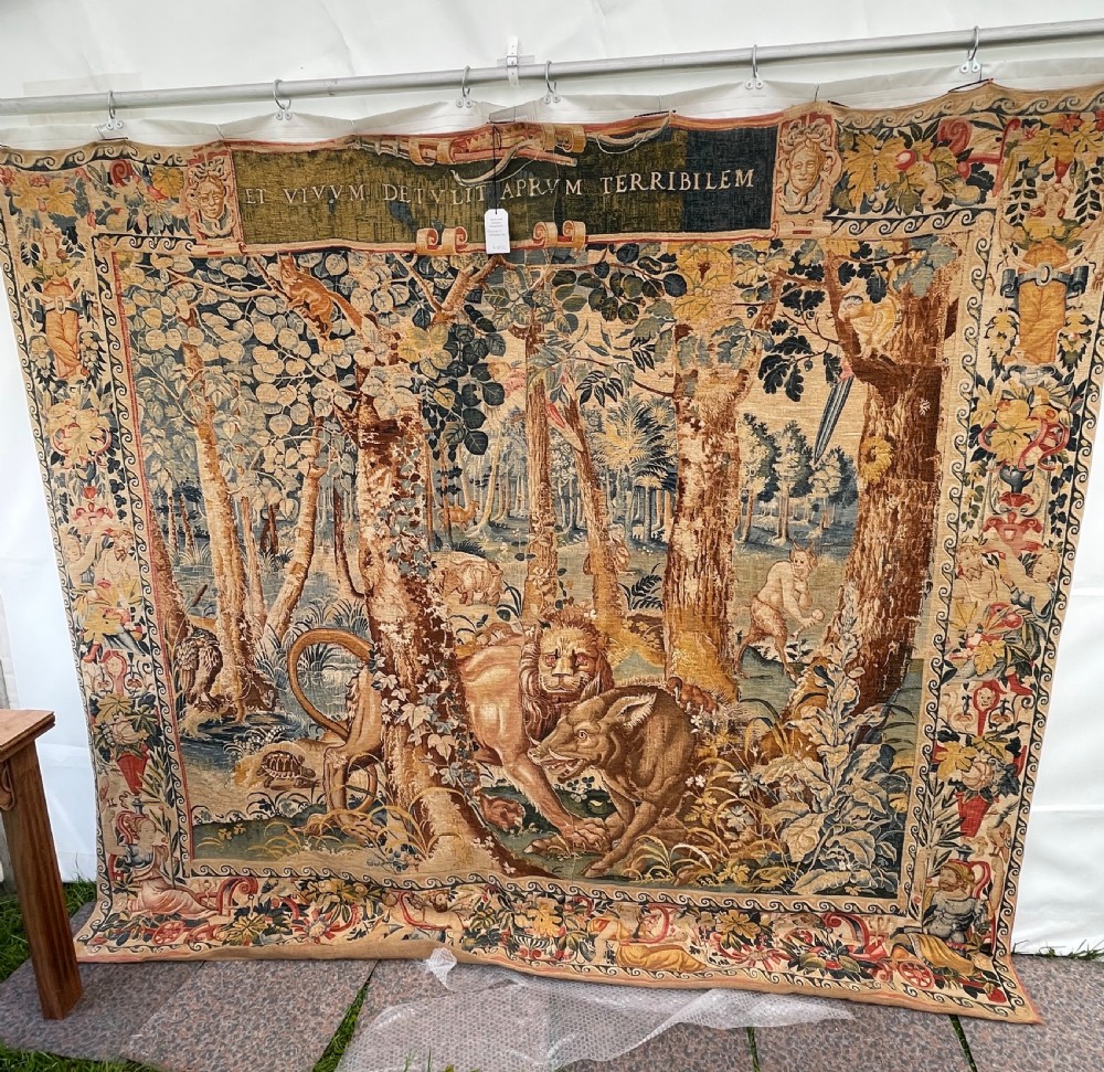 Tapestry depicting The Erymanthian Boar View III