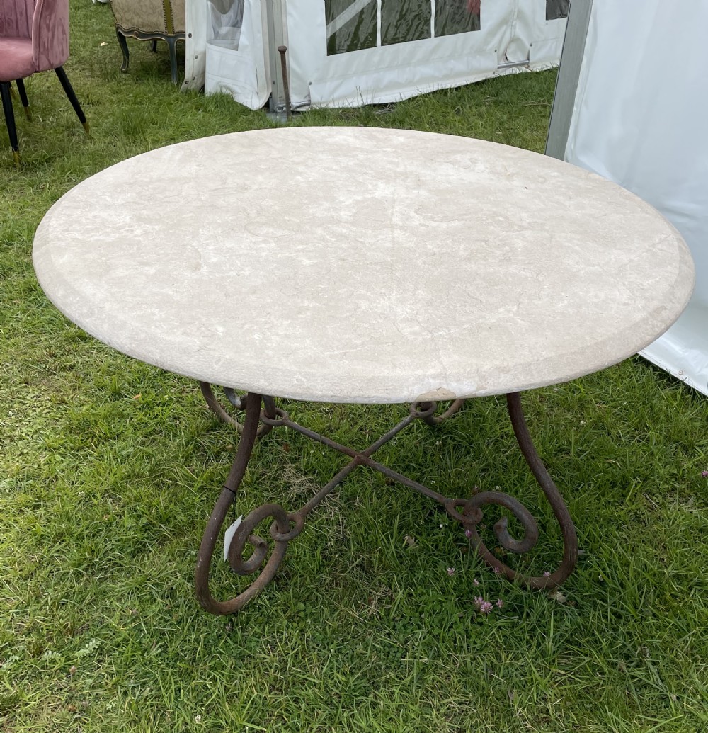 French Stone & Iron Table  View III