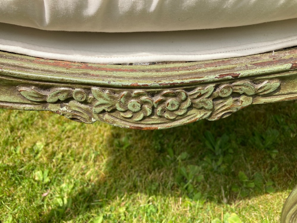 Pair of French Caned & Painted Chairs  View II