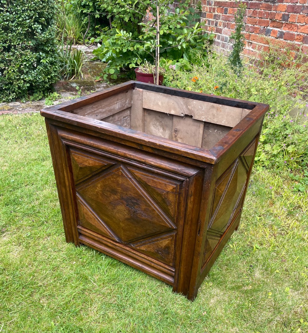 Alsace Walnut Log Box or Planter  View III