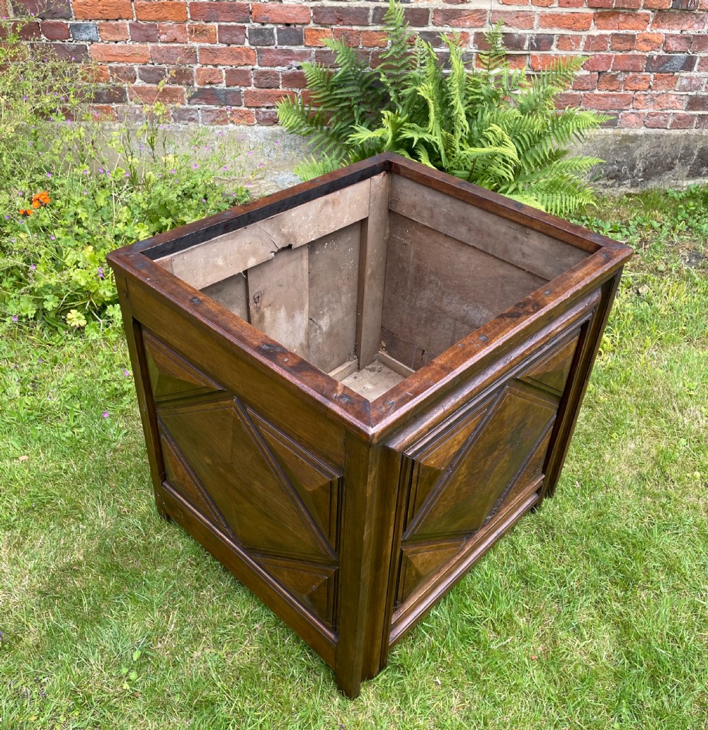 Alsace Walnut Log Box or Planter  View IV