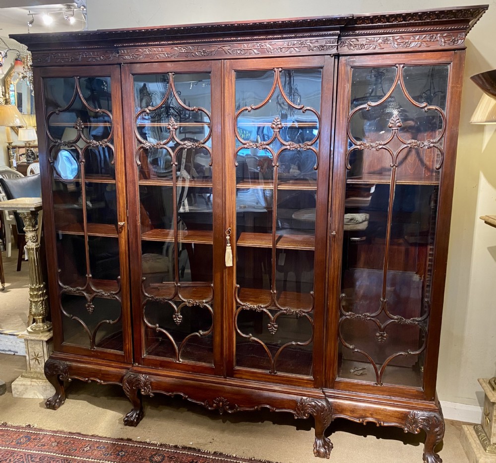 Fine quality glazed bookcase or cabinet 