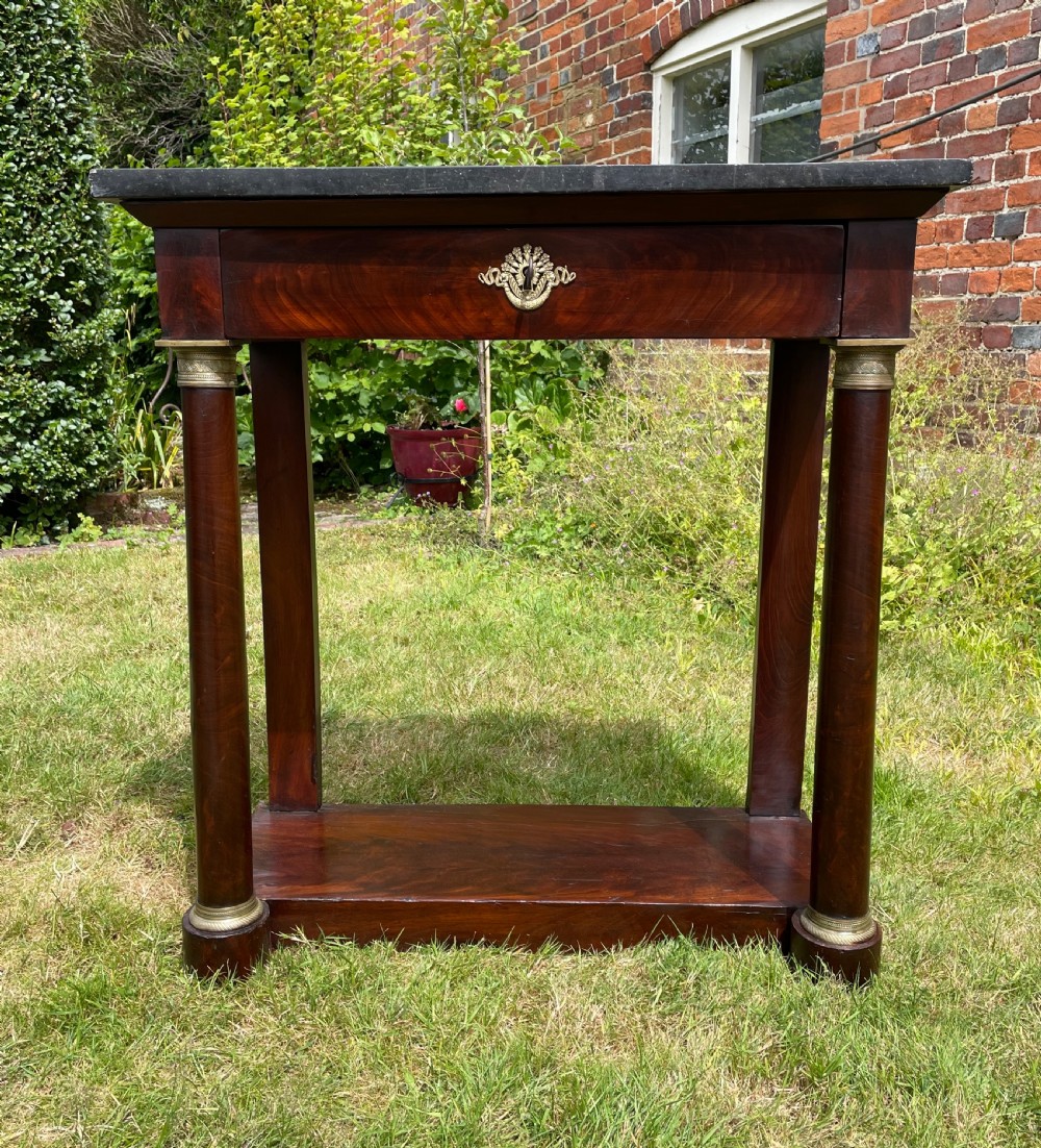 Empire Period Mahogany Console  Table 
