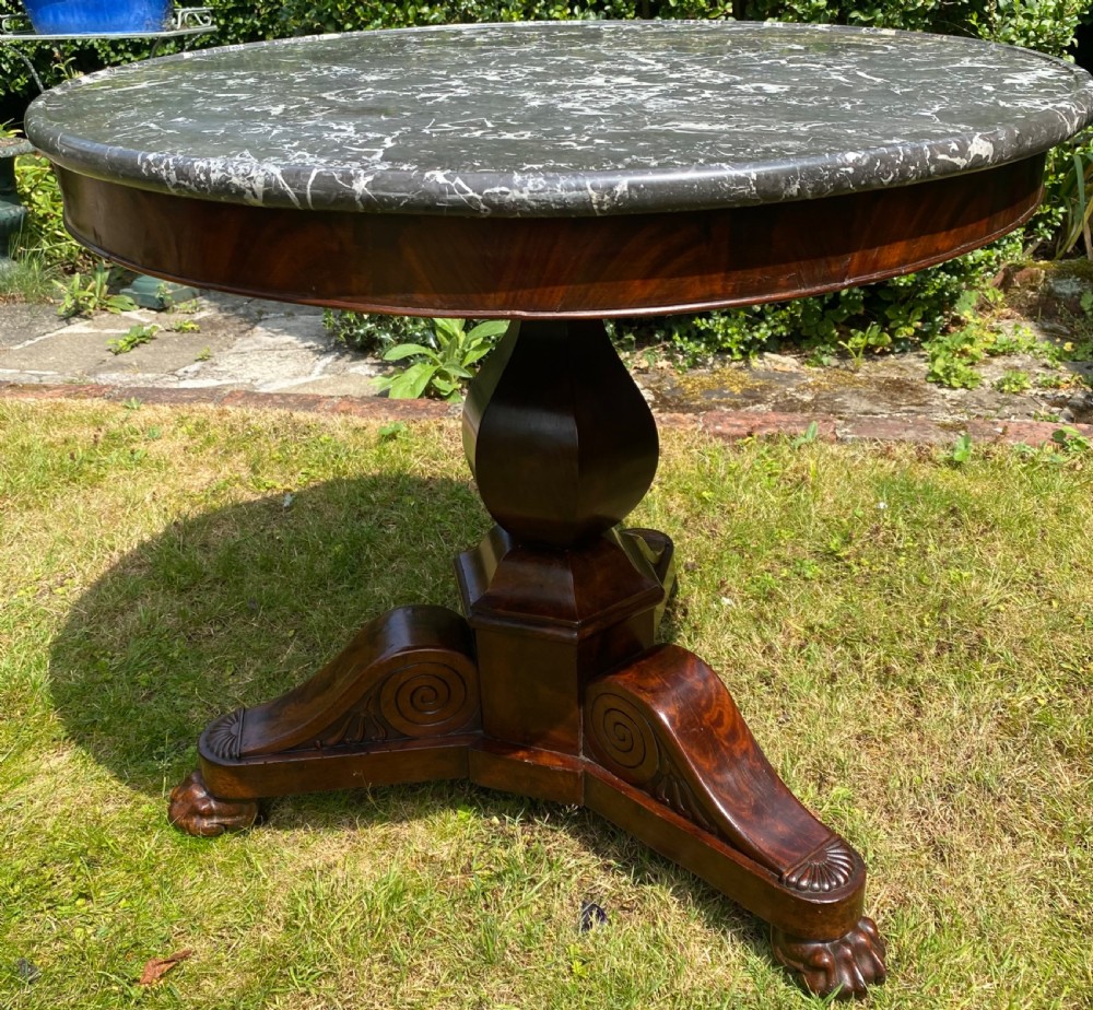 French flame mahogany Gueridon or centre table  View V