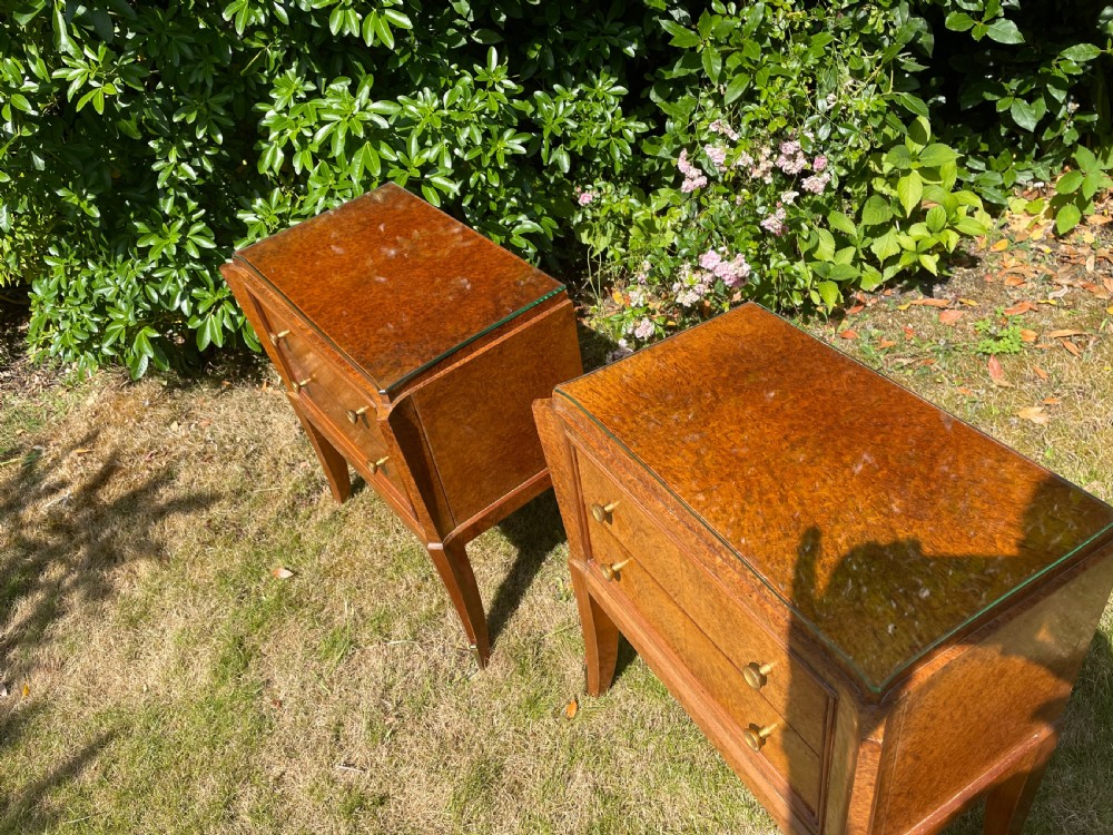 Art Deco Burr Walnut Bedside Tables View IV