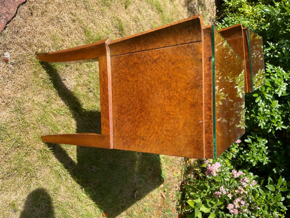 Art Deco Burr Walnut Bedside Tables View V