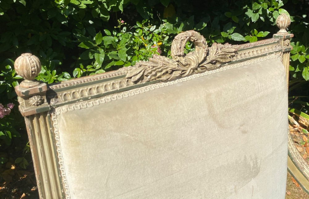 Pair of Louis XVI style armchairs in original paint  View IV