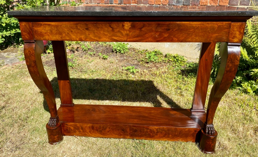 Flame mahogany console table 