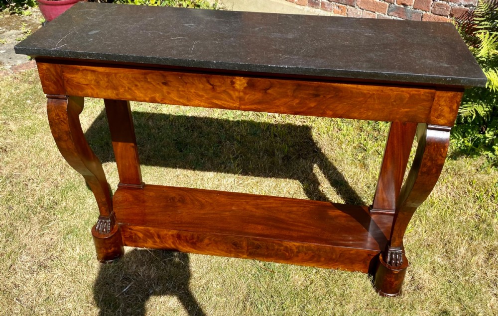 Flame mahogany console table  View II