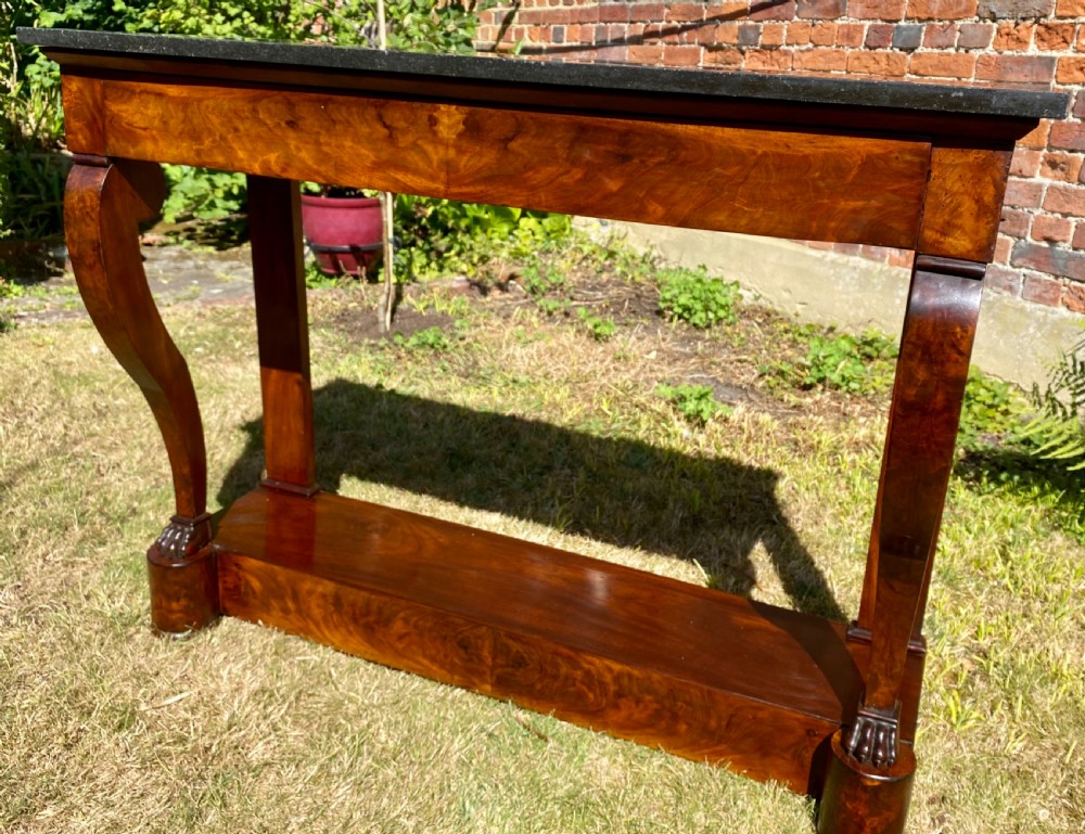 Flame mahogany console table  View V