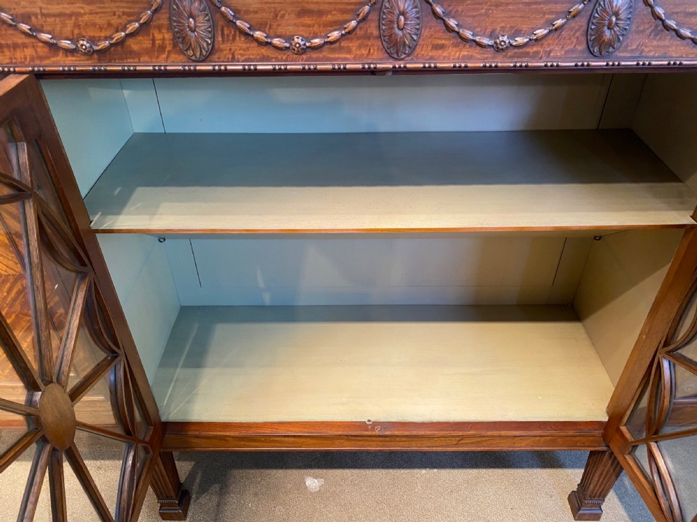 Satinwood Breakfront dwarf bookcase  View V
